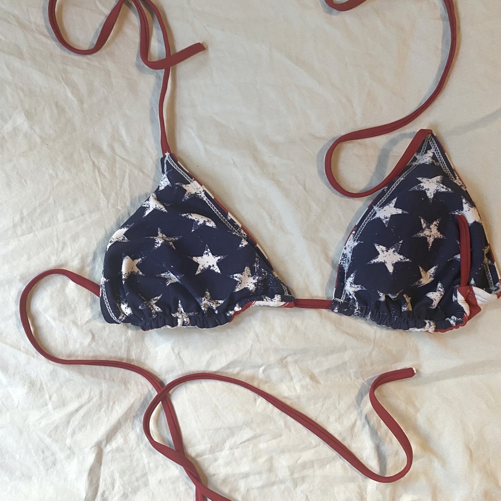 Bikini top - Red, white and Blue.